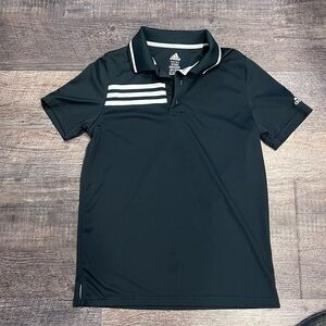 adidas Black Polo with White Trim